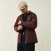 SUPERTOFU斜拉链四开设计 夹克外套AW25 中长款 M69 隐藏腰部抽绳