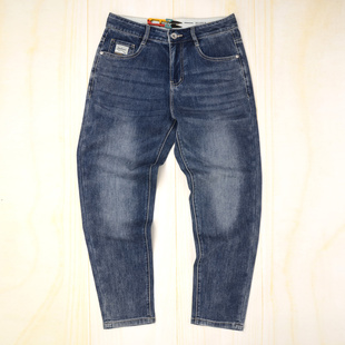 工厂拆标尾货男装牛仔裤夏季吊档弹力舒适百搭修身锥形小脚男裤子