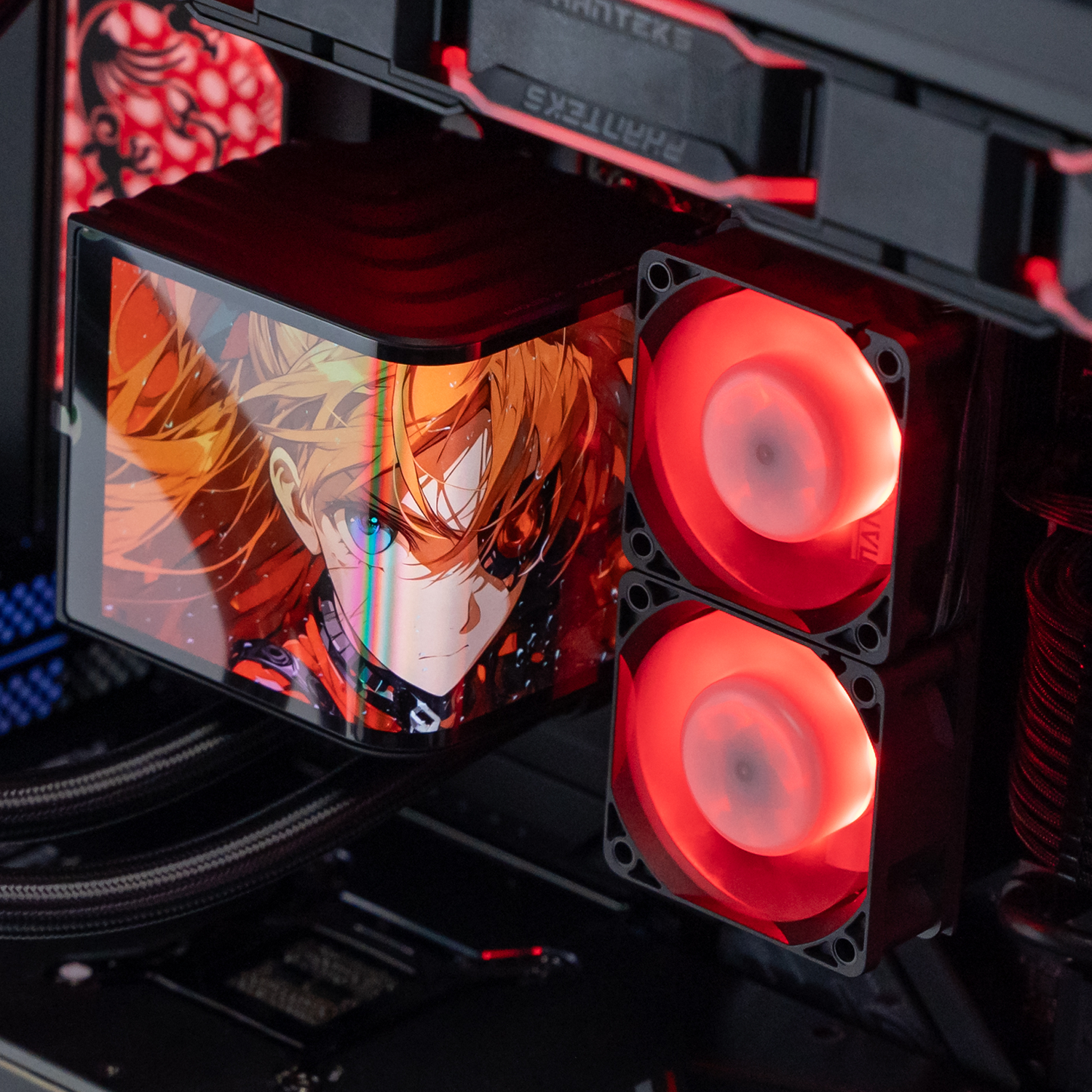 内存风扇超频散热器PWM温控无光 ARGB神光同步电脑D5 D4 6025支架