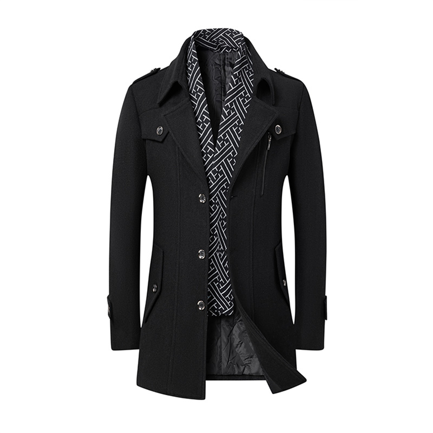 羊毛呢子大衣男加厚风衣外套秋冬