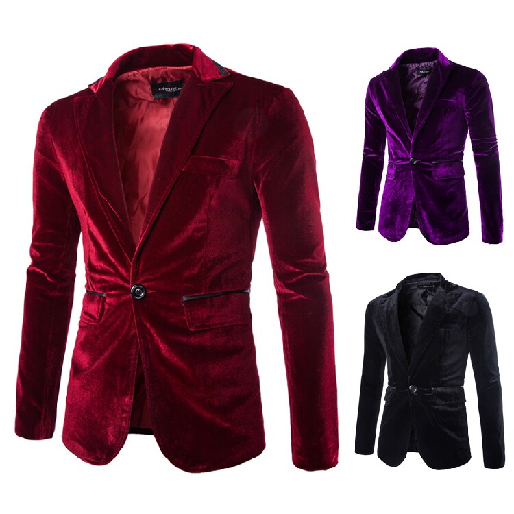Autumn and winter Korean Edition Self cultivation Velveteen Small suit Bright surface Jinsirong coat host Wedding dress man Velvet man 's suitin the Men's clothing, Suits  category - from Buy2taobao.com to provide professional Taobao agent buy service