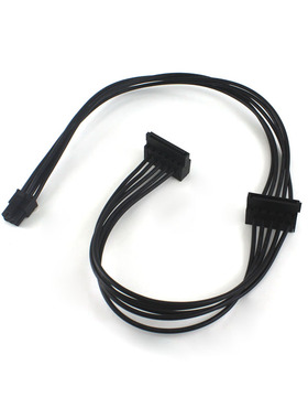 八鹰适用于戴尔ECT1250主板迷小6P转硬盘电源线双SATA供电QCS1250