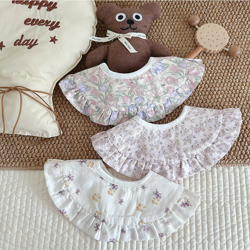 ins韩版新款宝宝纱布披肩口水巾公主宫廷风防水360度围兜婴儿围嘴,婴童用品,小围嘴,淘宝优惠券,粉丝福利购,淘宝优惠卷