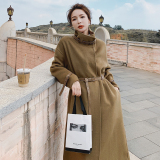 已出货2021冬皮带扣送腰带双面羊绒大衣225-17016-P285（控398），女装毛呢外套，浙宝225