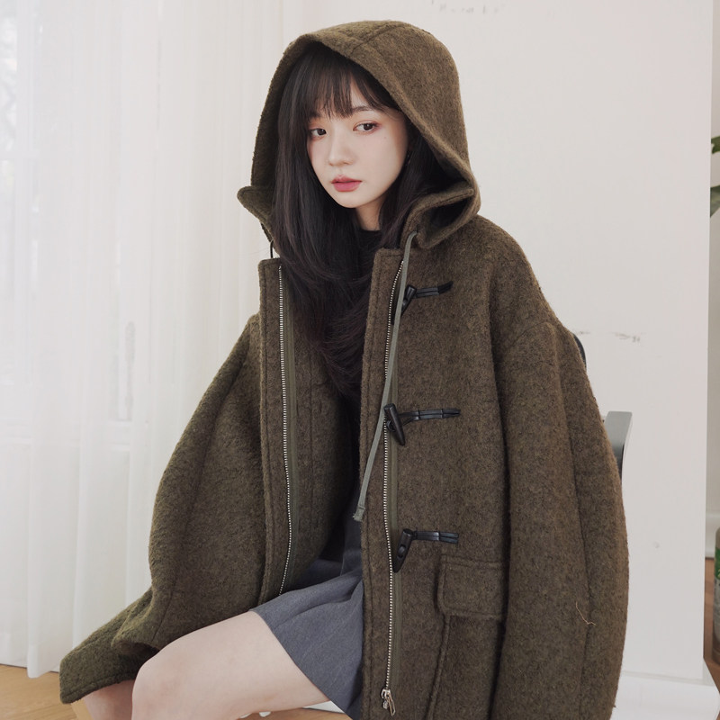 2022冬季新款羊毛大衣呢大衣牛角扣中长款225-7033-p185(控268,女装毛呢外套,浙宝225