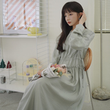 已出货2022秋季新款长袖浅绿色连衣裙225-7016-P115（控168），女装连衣裙，浙宝225
