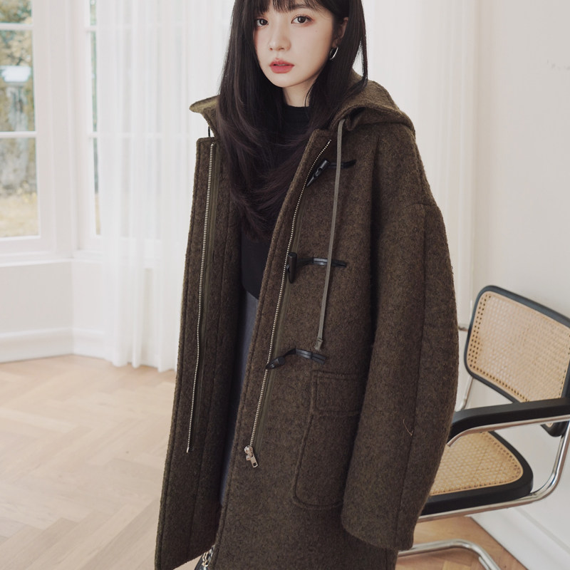 2022冬季新款羊毛大衣呢大衣牛角扣中长款225-7033-p185(控268,女装毛呢外套,浙宝225