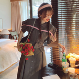 2023夏季新款撞色镶边时尚连衣裙225-23085-P120-控178，女装连衣裙，浙宝225