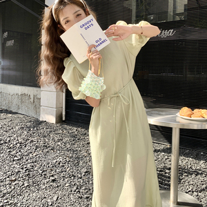 2023夏季新款 淡绿色连衣裙225-6627-P105（控158）图片