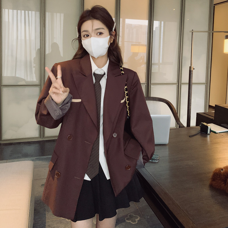 2023秋季新款不对称设计时尚西装外套女西服225-23003-P125控178,女装西装,浙宝225