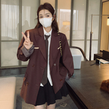 2023秋季新款不对称设计时尚西装外套女西服225-23003-P125控178，女装西装，浙宝225