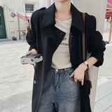 已出货2022秋季新款黑色风衣225-7001-P145-控198，女装风衣，浙宝225