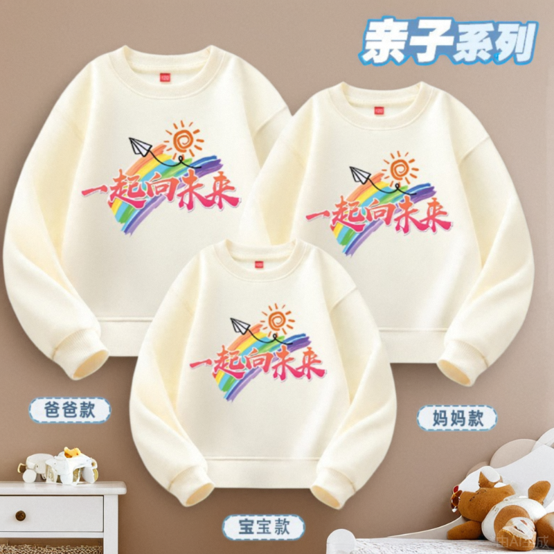 学校亲子活动演出班服一起向未来