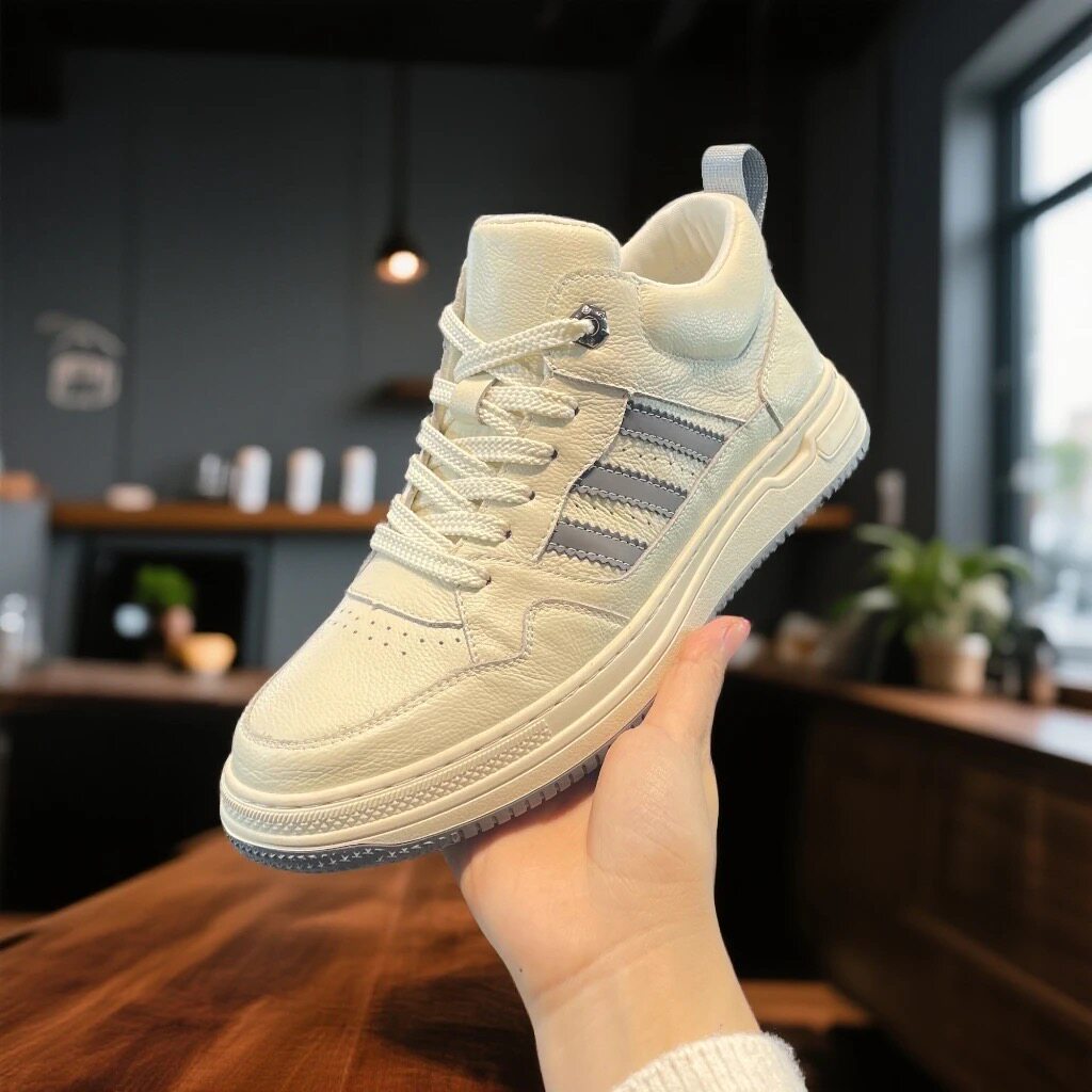 牛皮休闲鞋软底软面防滑耐磨透