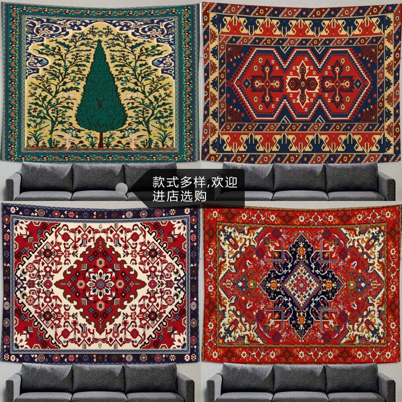 挂毯复古系列背景布波斯风格挂布民宿风装饰布宿舍波西米亚墙布