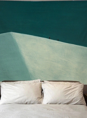 ins北欧挂布现代抽象风景挂毯简约清新床头背景布四季民宿装饰布