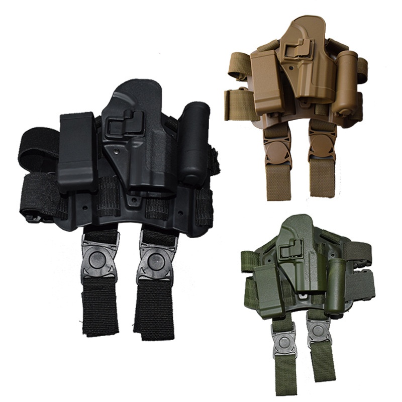 户外黑鹰CQC腿挂快把套 CS游戏战术HK USP枪套腿挂亚马逊热卖