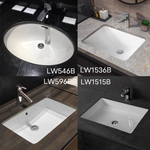 台下盆LW546B/548/596嵌入家用方形洗脸盆台盆智洁面洗手盆陶瓷盆