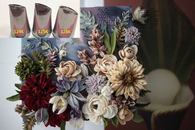 韩国裱花嘴超薄玫瑰花形自然系