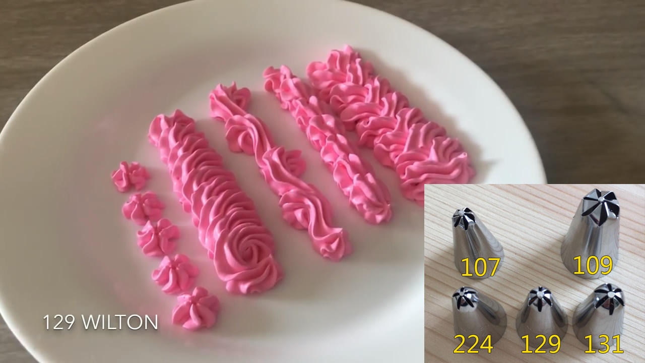 惠尔通花嘴 wilton裱花嘴 107 109 129 131 224号 惠儿通对称齿形