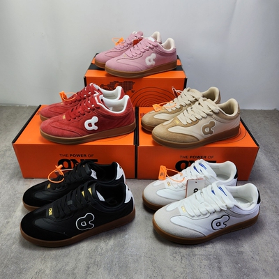 巨沃德男女款真皮透气运动德训鞋