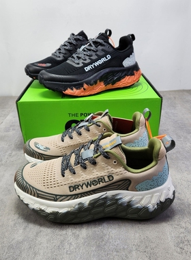 巨沃德DRYWORLD男女款户外越野跑鞋运动鞋减震舒适厚底宽楦旅游鞋