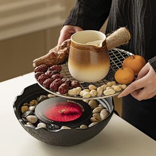 玻璃茶壶煮茶器 围炉煮茶室内家用网红全套电陶炉煮茶花茶茶具套装