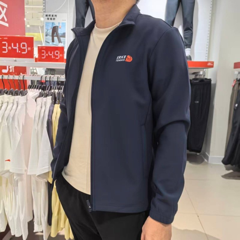 鸿星尔克加厚风衣男2025冬季薄绒款网球运动针织上衣11225405155,运动服/休闲服装,运动茄克/外套,淘宝优惠券,粉丝福利购,淘宝优惠卷
