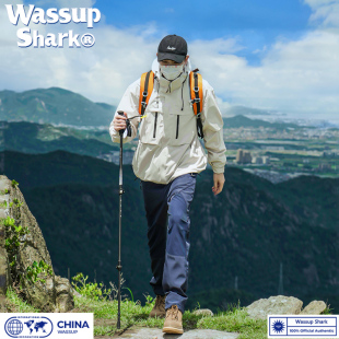 Wassup Shark秋冬2024新款三合一冲锋衣男户外登山可拆卸防水外套