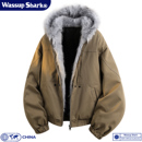 Wassup 棉服外套潮 Shark座山雕毛领连帽夹克男女秋冬加厚保暖工装