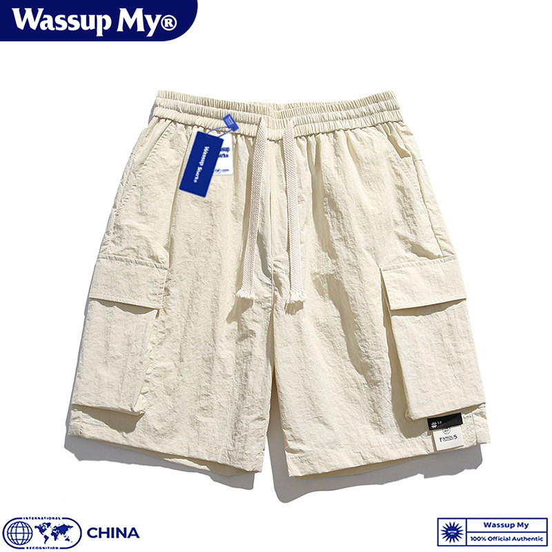 Wassup My工装短裤男士夏季冰丝速干薄款运动休闲沙滩裤五分裤潮