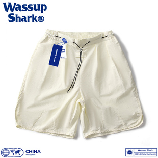 百搭冰感速干运动短裤 休闲五分沙滩裤 男冰丝薄款 Wassup Shark夏季