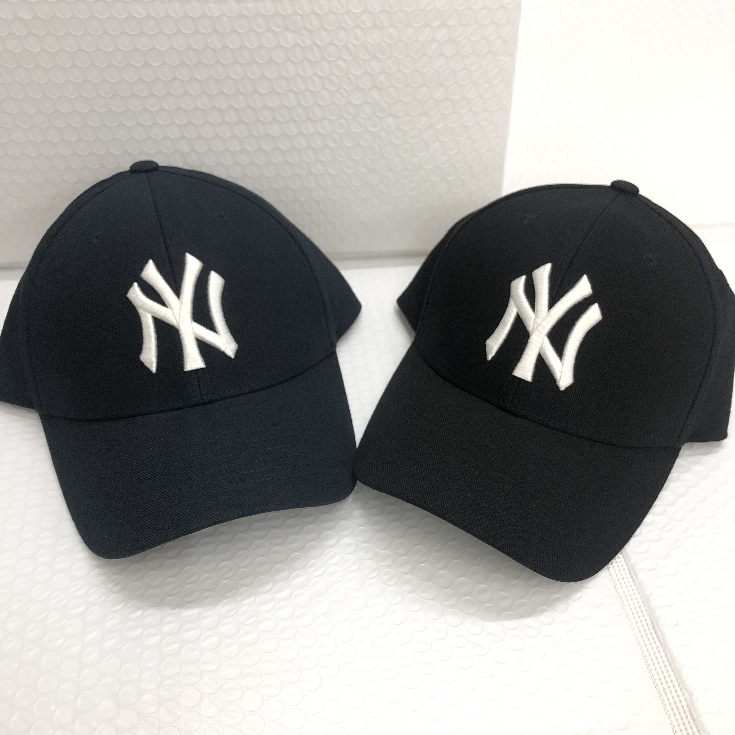 韩国代购正品mlb帽子硬顶大标NY棒球帽遮帽男女遮帽鸭舌帽藏蓝色