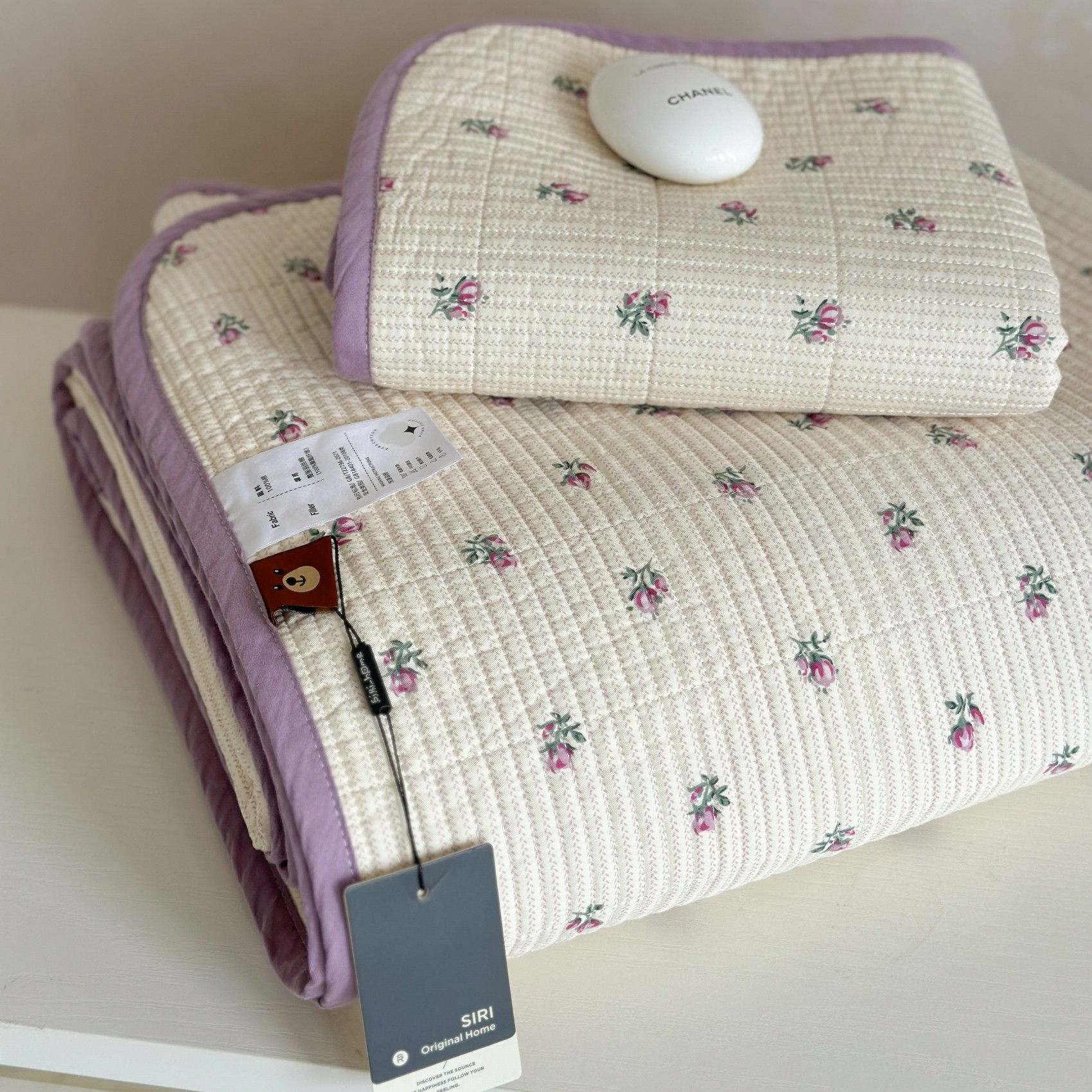 砂洗雙面全棉床蓋三件套夾棉床單