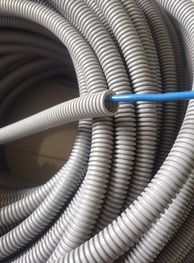 灰色套线波纹管PP阻燃穿线蛇皮管PA软管室外电线光缆防晒保护管套