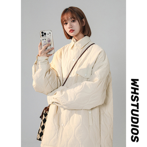冬季新款潮流加厚保暖翻领棉衣外套情侣棉服1003W608P105图片