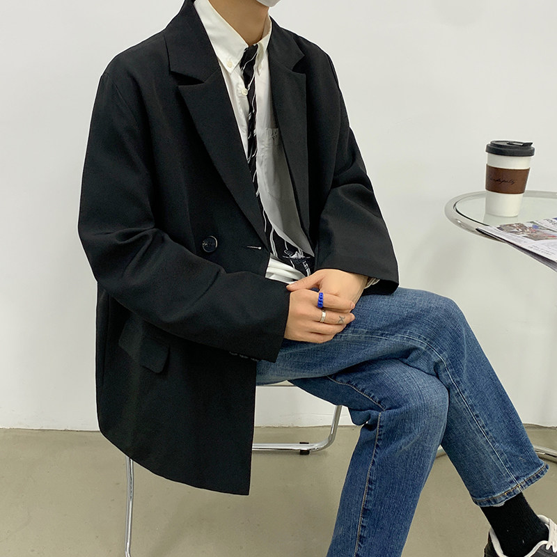 2024新款纯色双排扣宽松西服外套1003W109P85,男装西服,星座1003