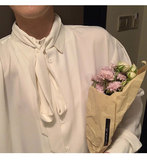 春装韩式潮流领带设计雪纺宽松长袖衬衫1003C1821P55，男装衬衫，星座1003