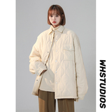 冬季新款潮流加厚保暖翻领棉衣外套情侣宽松棉服1003W608P105，男装棉衣，星座1003