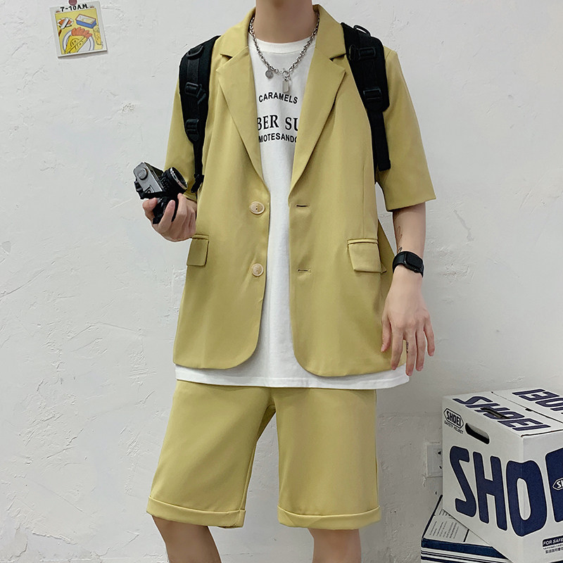 2024新款两粒扣情侣百搭宽松小西服休闲套装W308P105,男装西服,星座1003