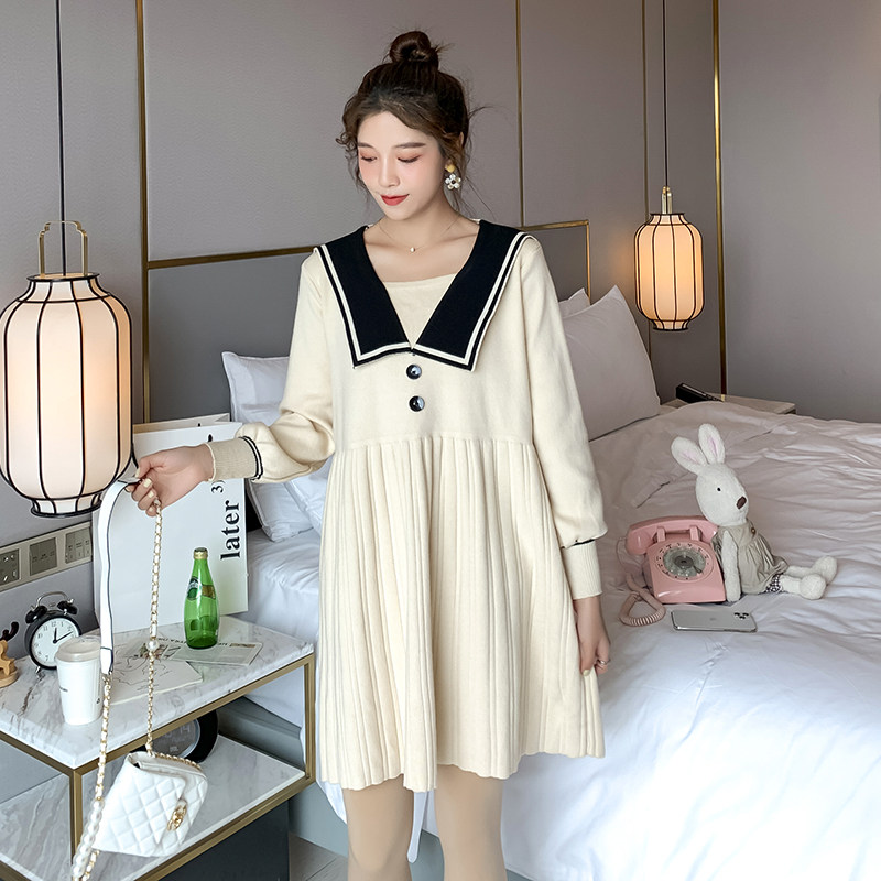 출산 가을 정장 유행 가을 탑과 스웨터 2022 봄 가을 새로운 유행 엄마 대형 출산 복장