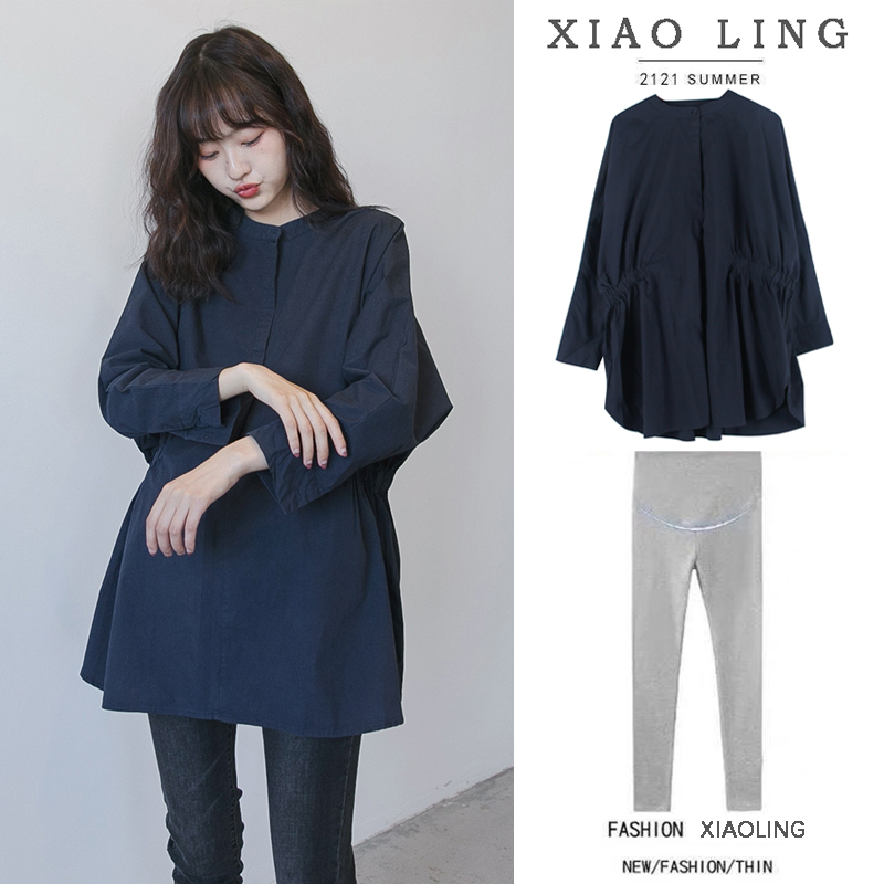 春孕妇衬衫秋装2022新款宽松白色