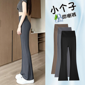 女休闲高腰收腹显瘦微喇打底裤 微喇鲨鱼裤 九分2026新款 灰色喇叭裤