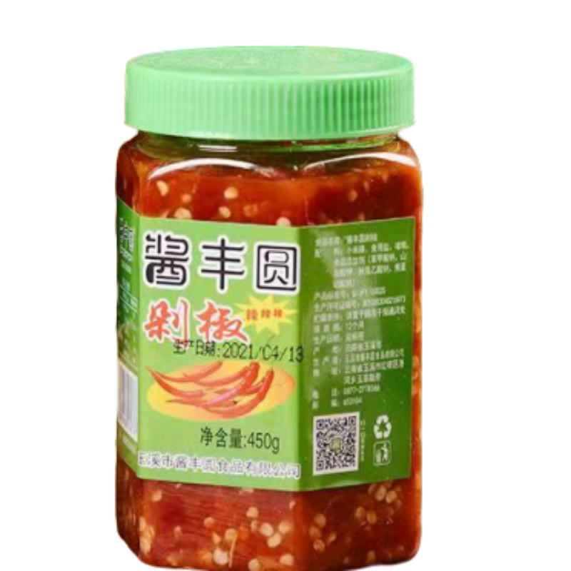 云南特产酱丰圆剁椒450克糟辣子小米辣椒酱丰圆鲜椒酱下饭菜调味