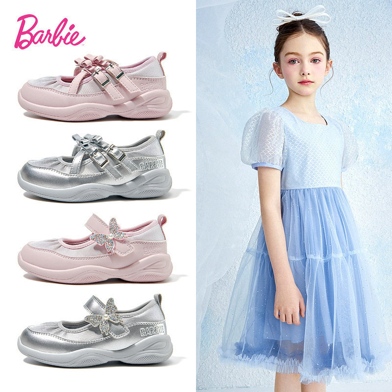 芭比童鞋女童运动鞋2026新款春夏时尚休闲玛丽珍鞋儿童防滑公主鞋