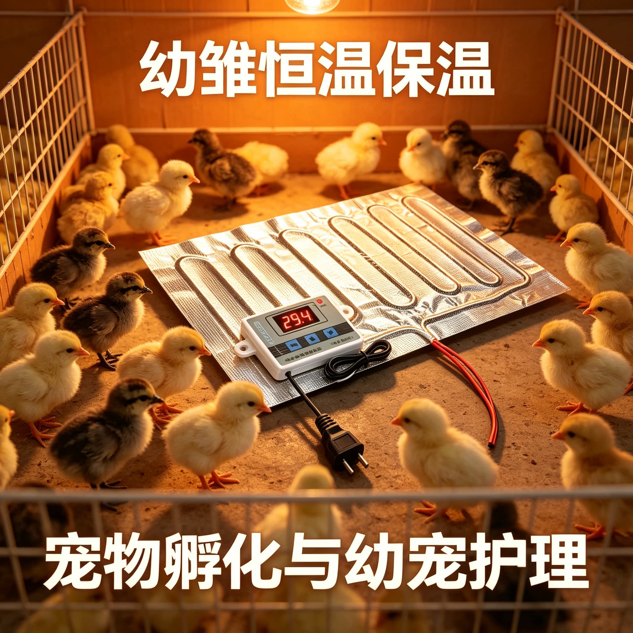 宠物加热板养殖加热保暖宠物用品烘烤加热板数显温智能控恒温保温