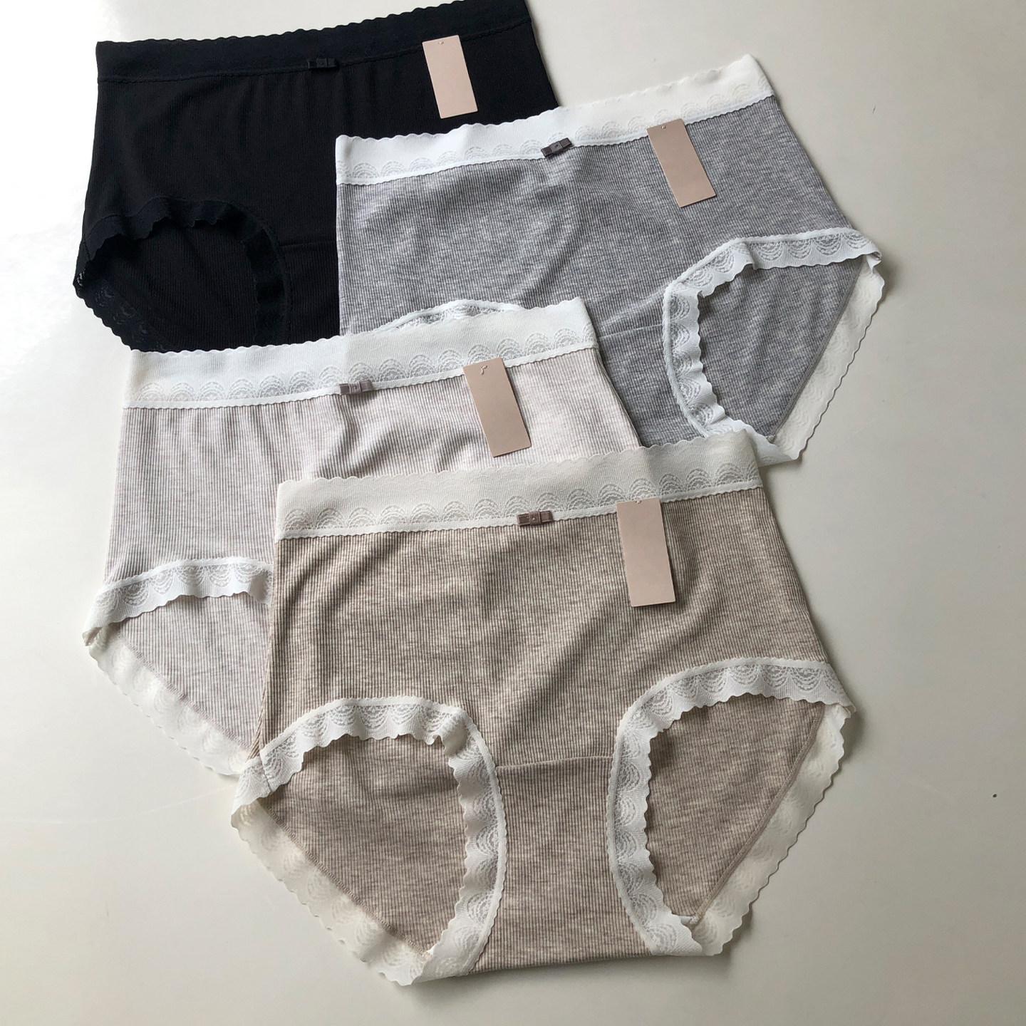 2件包邮 四条装全A类婴幼级女士中高腰螺纹高弹裸感内裤,女士内衣/男士内衣/家居服,女三角裤,淘宝优惠券,粉丝福利购,淘宝优惠卷