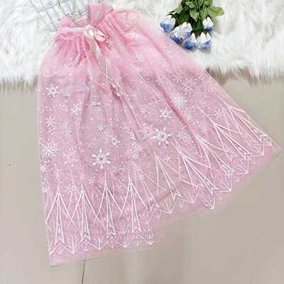冰雪奇缘万圣节艾莎安娜披风儿童披肩2-8岁女童公主披纱外搭斗篷