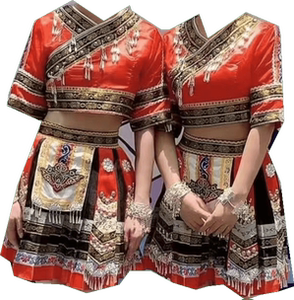 苗族服装新款少数苗族演出服独舞艺考服装土家族舞台服女高端订制