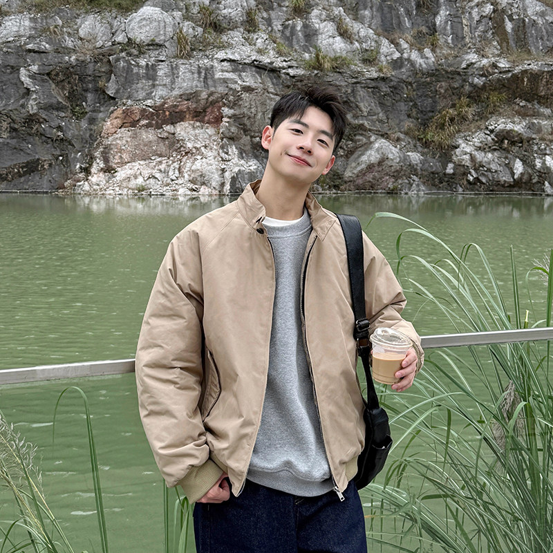 保暖宽松百搭立领夹克棉服